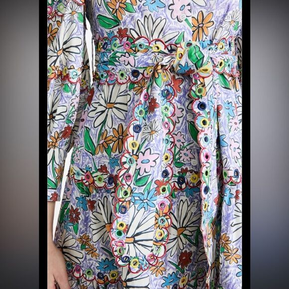 NWT Celia B Oliver MIDI Dress in Embroidered Floral Crayon XL - Picture 5 of 16